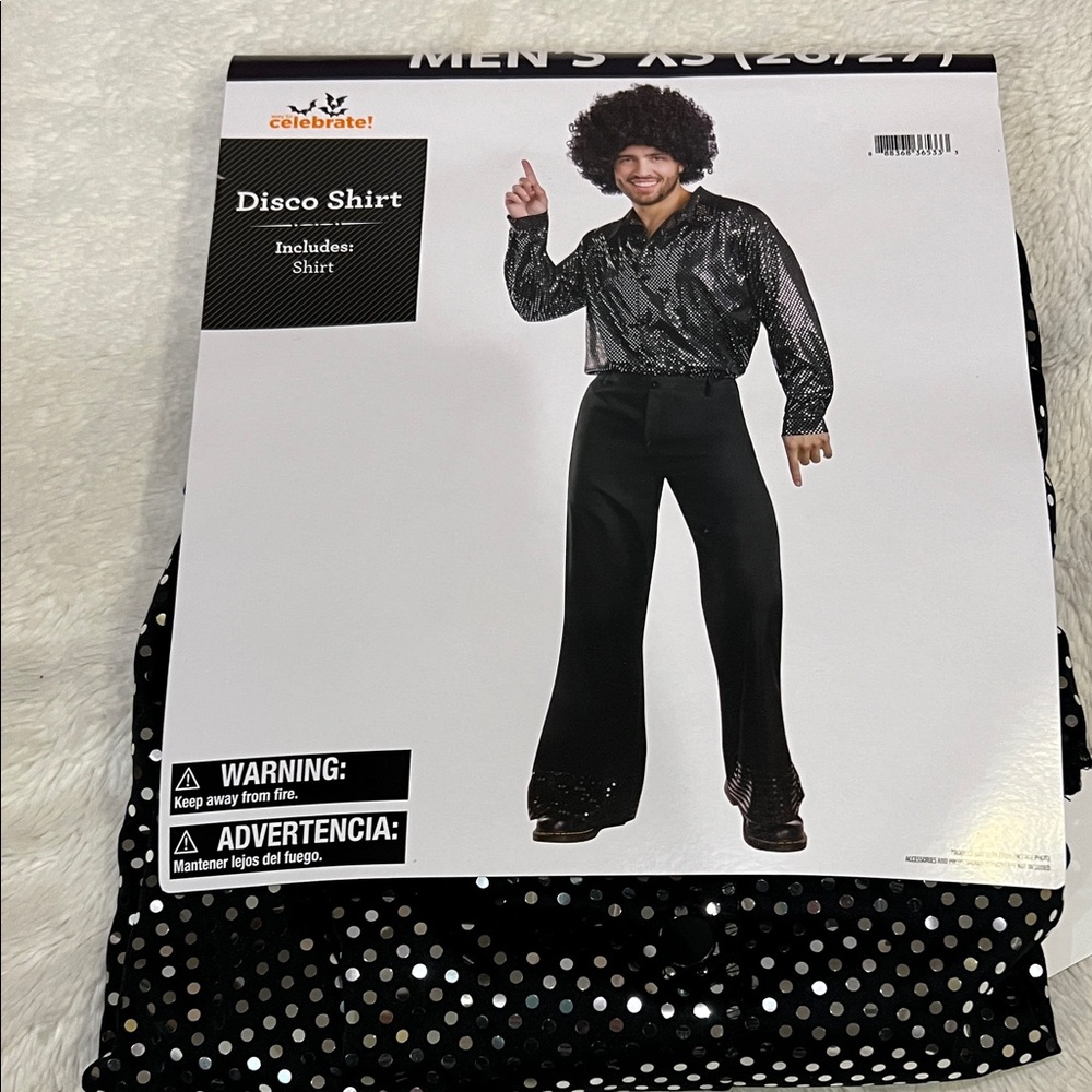 Celebrate It Black and Silver Disco Top XS